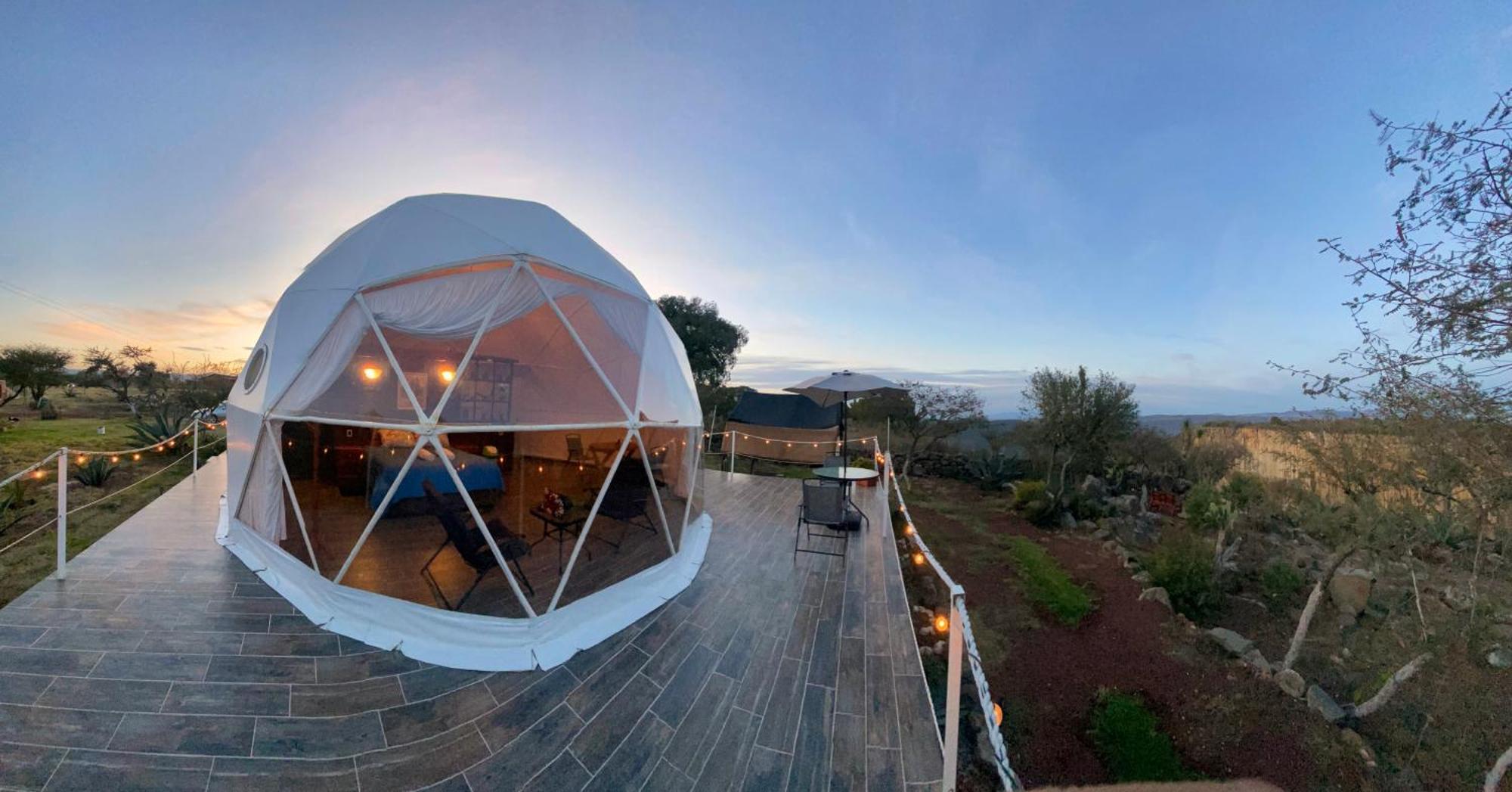 מלון הואסקה דה אוקמפו El Gato Glamping Con Vista A Prismas Basalticos מראה חיצוני תמונה