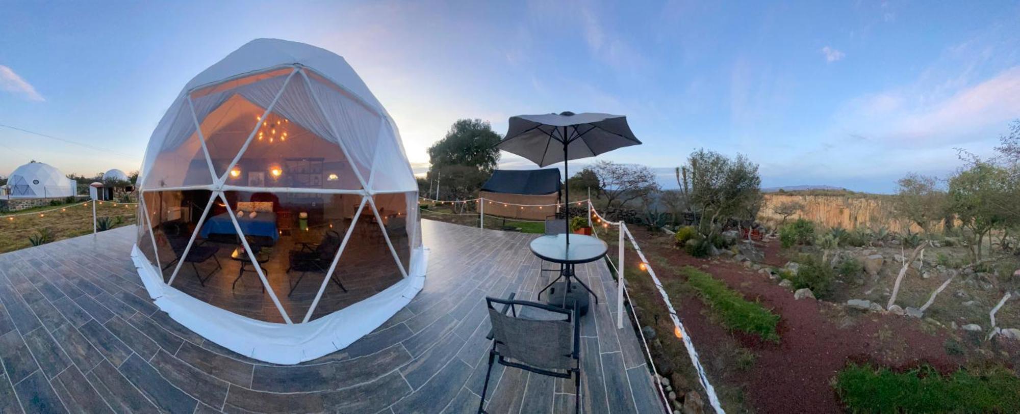 מלון הואסקה דה אוקמפו El Gato Glamping Con Vista A Prismas Basalticos מראה חיצוני תמונה