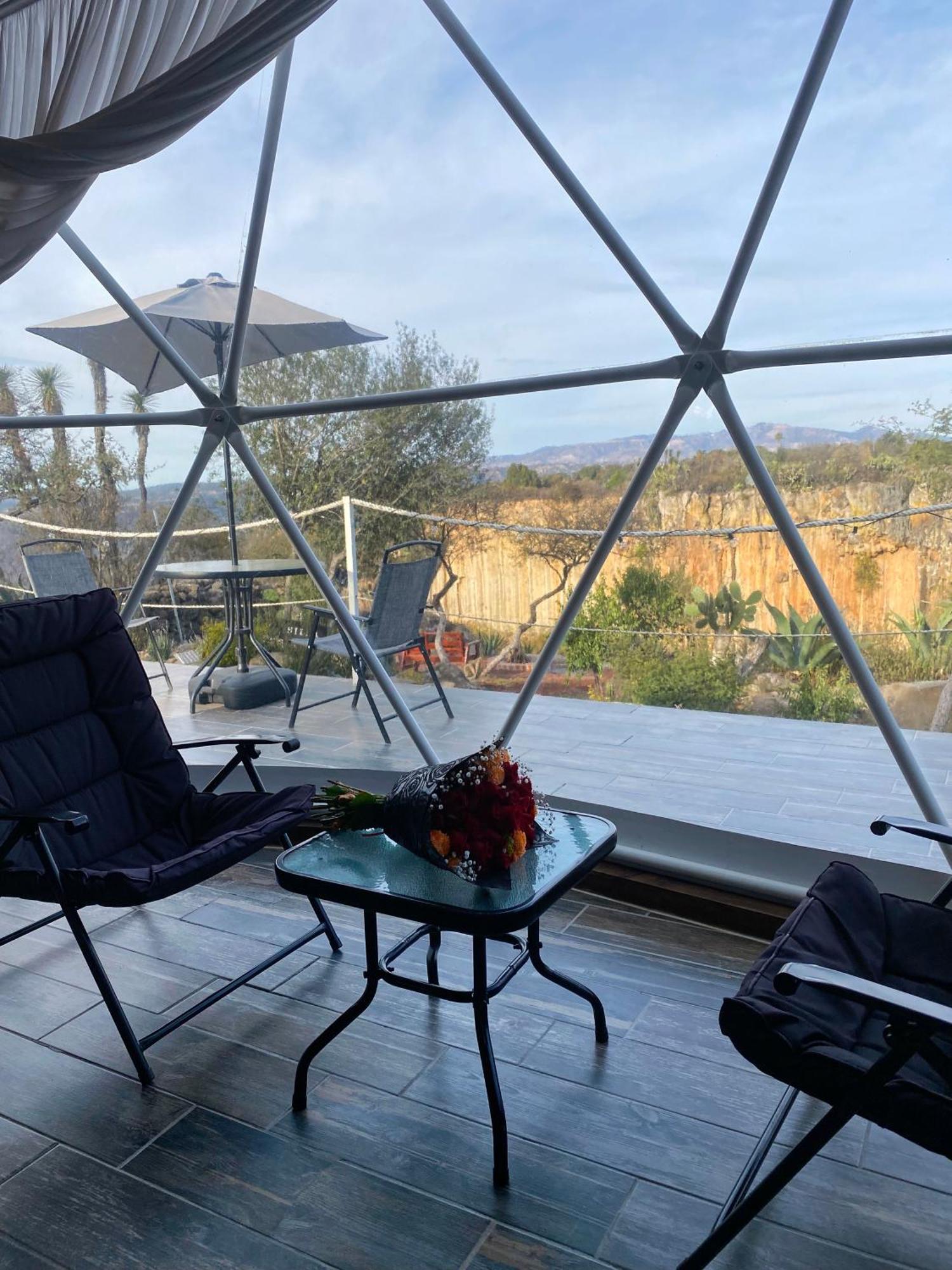 מלון הואסקה דה אוקמפו El Gato Glamping Con Vista A Prismas Basalticos מראה חיצוני תמונה