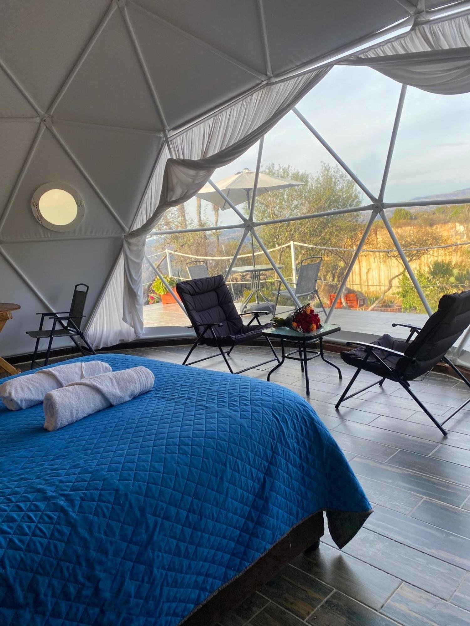 מלון הואסקה דה אוקמפו El Gato Glamping Con Vista A Prismas Basalticos מראה חיצוני תמונה